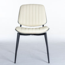 Load image into Gallery viewer, Dining Chairs (Set of 2) Mid-Century Modern Retro Chair With Walnut Bentwood Back Upholstered Seat Metal Legs Adjustable Foot For Kitchen Dining Room Chairs
