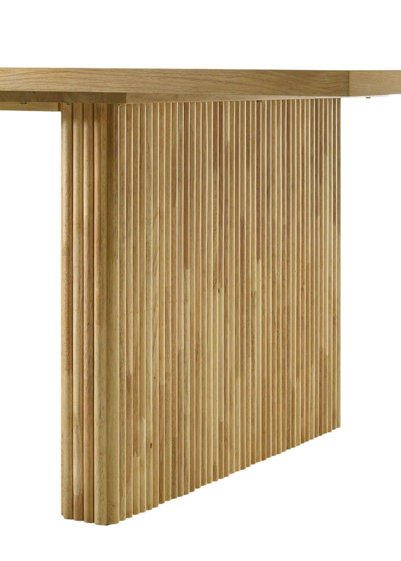 94" Wood Double Pedestal Base Dining Table - Natural