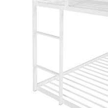 Load image into Gallery viewer, Bunk Beds for Kids Twin over Twin,House Bunk Bed Metal Bed Frame Built-in Ladder,No Box Spring Needed White
