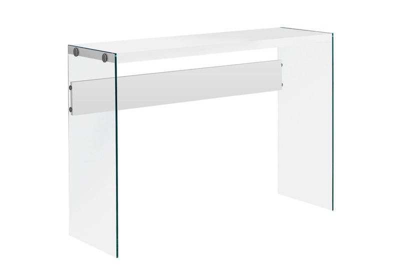 Solid Console Table - White And Clear