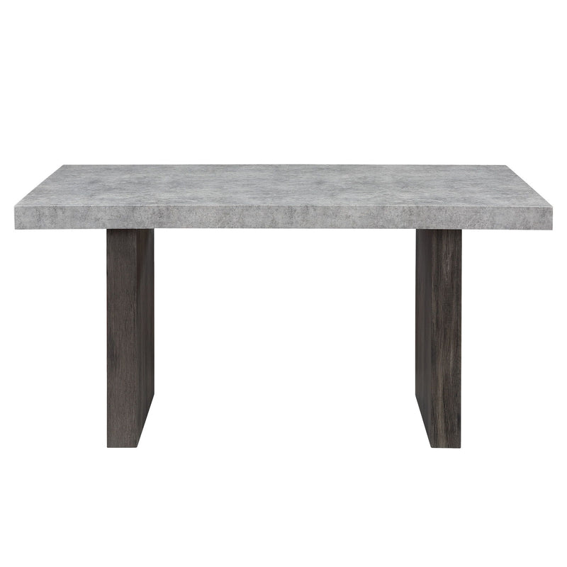 78" Wood Double Pedestal Base Dining Table - Gray