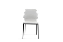 Load image into Gallery viewer, Upholstered Faux Leather Dining Side Chairs (Set of 4) - White / Black
