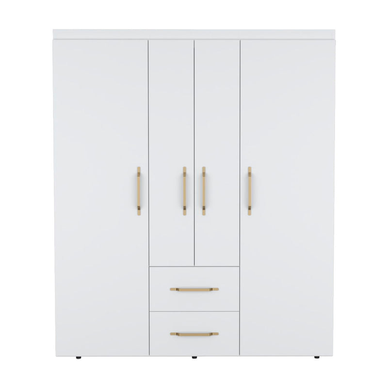 59" Two Drawer Combo Dresser - White