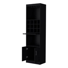 Load image into Gallery viewer, 71" Wood Bar Cabinet With Two Doors - Black
