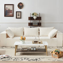 Load image into Gallery viewer, Coffee Table Rectangular Center Table For Living Room Open Space Side Table With Metal Frame - Golden / White
