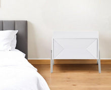 Load image into Gallery viewer, Modern Nightstand With One Drawer And Steel Legs - Silky White
