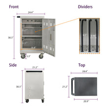 Load image into Gallery viewer, Mobile Charging Cart And Cabinet For Tablets Laptops 30 Device With Combination Lock
