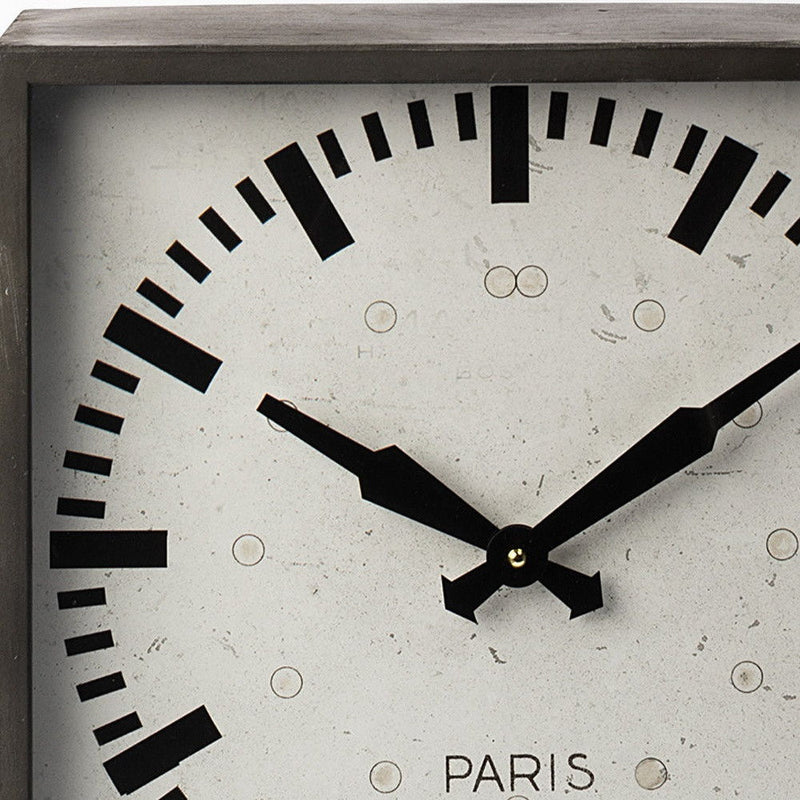 Poly Table Clock - Gray