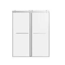 Load image into Gallery viewer, Frameless Double Sliding Shower Door In, Thick Tempered Glass, Reversible Installation
