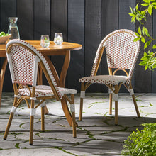 Load image into Gallery viewer, Outdoor Rattan And Aluminum French Bistro Chairs Set
