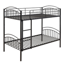 Load image into Gallery viewer, Twin Over Twin Metal Bunk Bed,Divided into Two Beds(Black){OLD SKU:MF280424AAB}
