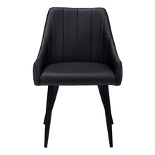 Load image into Gallery viewer, Tufted Faux Leather Dining Arm Chairs (Set of 2) - Black
