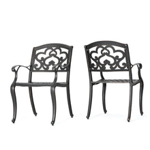 Load image into Gallery viewer, Cast Aluminum Dining Chair With Hand Crafted Details - Copper
