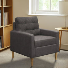 Load image into Gallery viewer, Tufted Back Accent Chair With Track Arm Silhouette - Gray

