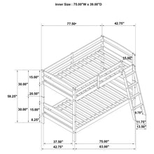 Load image into Gallery viewer, Kerr - Twin Over Twin Bunk Bed - Gray

