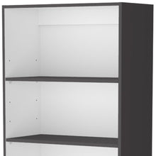 Load image into Gallery viewer, Three Tier Bookcase With Two Doors - Gray / White
