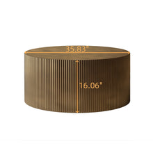 Load image into Gallery viewer, Modern Wave Stripe Round Coffee Table With Spacious Top

