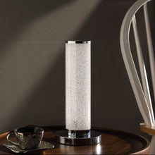Load image into Gallery viewer, Modern Crystal And Steel Table Lamp - White Sand
