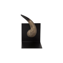 Load image into Gallery viewer, Horn Decorative Bookends (Set of 2) - Brown / Black
