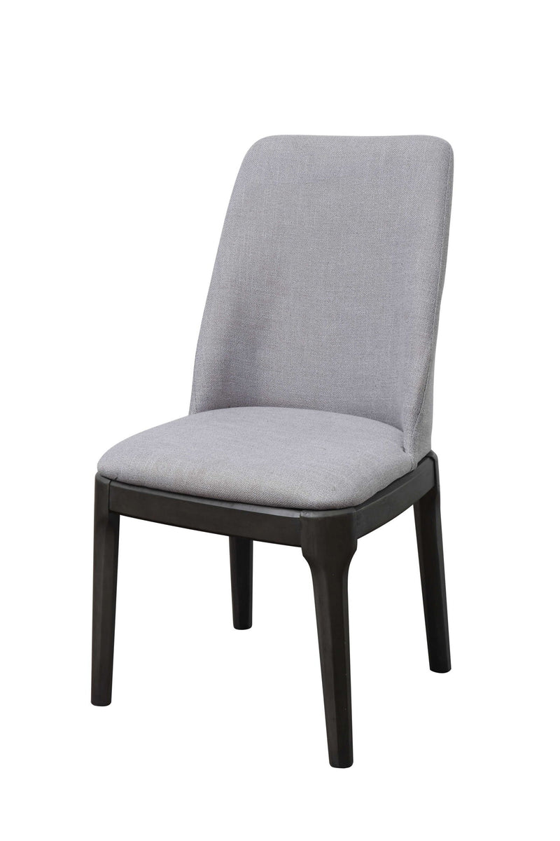 Upholstered Linen Dining Side Chairs (Set of 2) - Light Gray