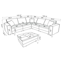 Load image into Gallery viewer, Azure - 6 Piece Upholstered Modular Sectional Sofa - Blue
