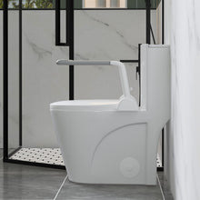 Load image into Gallery viewer, Upgraded Design Armrest, With Glossy Gw 007 1 Piece Toilet With Tornado Flush, Soft Close Seat, Dual Flush Map 1000G, Comfort Chair Seat - Gloss White
