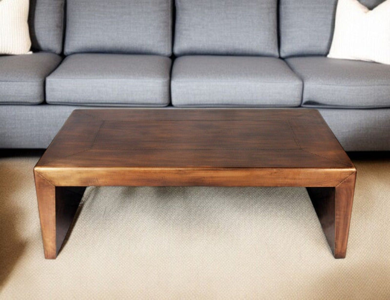 Modern Coffee Table - Copper Tone