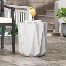 Load image into Gallery viewer, Outdoor Lightweight Concrete Side Table - Antique White
