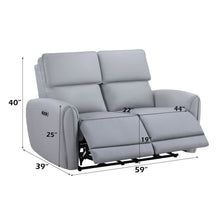 Load image into Gallery viewer, Jeromie - Power Motion Loveseat With USB Port - Gray
