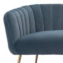 Load image into Gallery viewer, Velvet Sofa With Gold Legs - Gray
