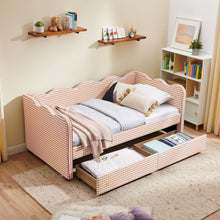 Load image into Gallery viewer, Gingham Daybed With USB Charging Port, Wave-Shaped Design
