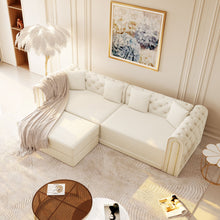 Load image into Gallery viewer, 3-In-1 Convertible Sleeper Sofa With Movable Ottoman For Living Room
