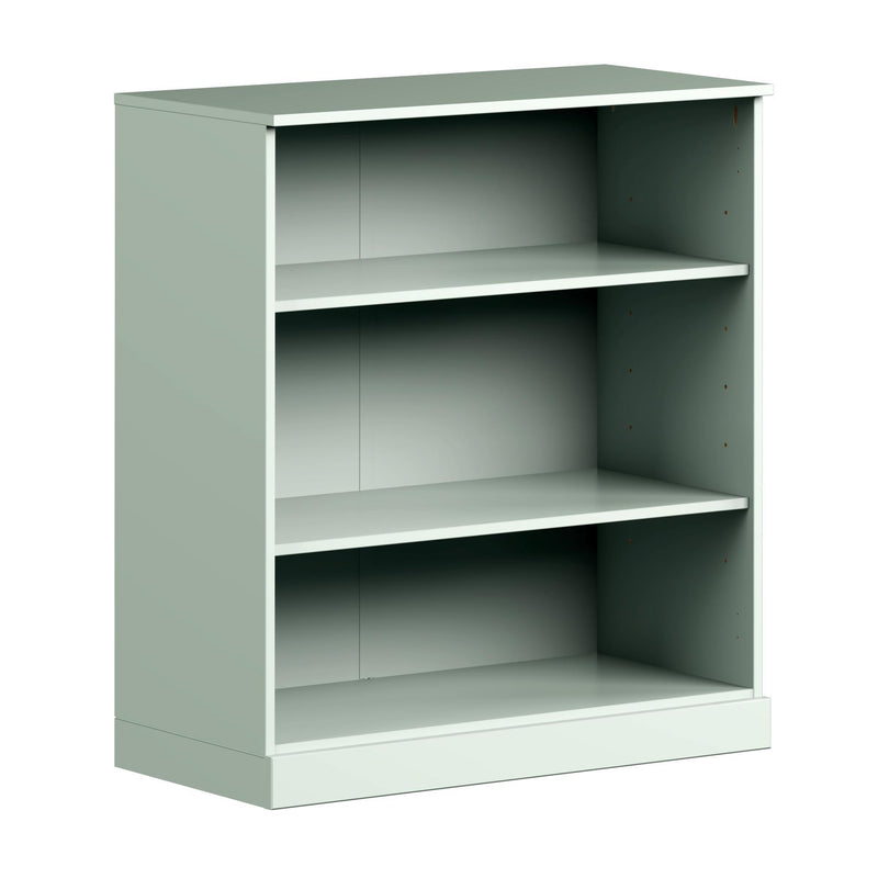 Adjustable Three Tier Library Bookcase - Sage