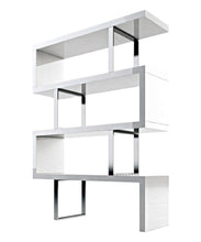 Load image into Gallery viewer, Three Tier Etagere Bookcase (555009) - White / Silver
