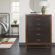 Load image into Gallery viewer, 5 Drawer Chest, 2 Tone - Brown
