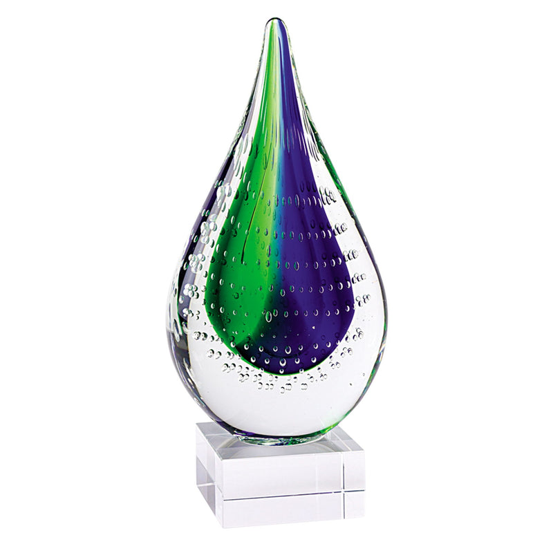 Murano Modern Abstract Tabletop Sculpture (376116) - Clear / Blue / Green