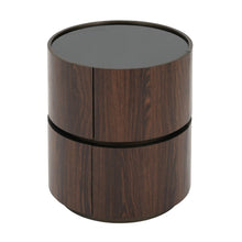 Load image into Gallery viewer, Elegant Italian High Grade Double Layer Storage Round Side Table - Brown / Black
