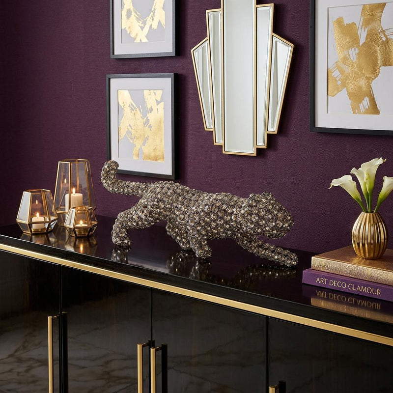 Panther Tabletop Sculpture - Silver / Silver
