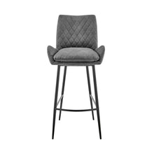 Load image into Gallery viewer, 38" Iron Counter Height Bar Chair - Charcoal
