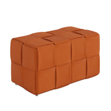 Load image into Gallery viewer, Modern Ottoman Foot Rest With Woven Design
