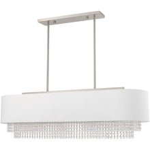 Load image into Gallery viewer, 21" Five Light Dimmable Chandelier With Shades - Nickel
