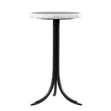 Load image into Gallery viewer, Marble Metal Round End Table - Black
