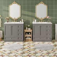 Load image into Gallery viewer, Shaker Free Standing Bathroom Vanity Cabinet &amp; Sink, Soft Close Drawers, Soft Close Doors
