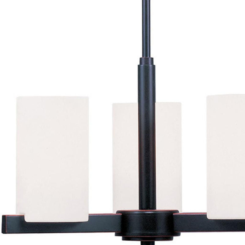 3 Light Dimmable Chandelier With Shades - Bronze