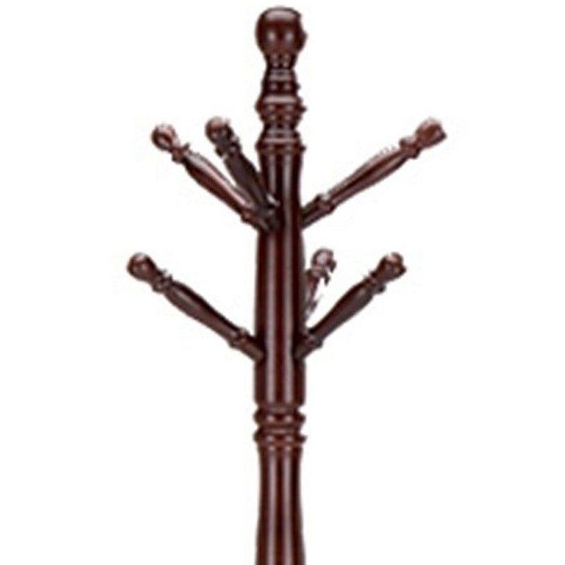Tall Wooden Standing Coat Rack Swivel With Finish - Cherry