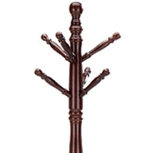 Load image into Gallery viewer, Tall Wooden Standing Coat Rack Swivel With Finish - Cherry
