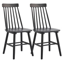 Load image into Gallery viewer, Solid Wood Windsor Back Dining Side Chairs (Set of 2) - Black
