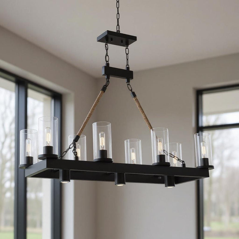 Eleven Light Dimmable Chandelier With Shades - Bronze