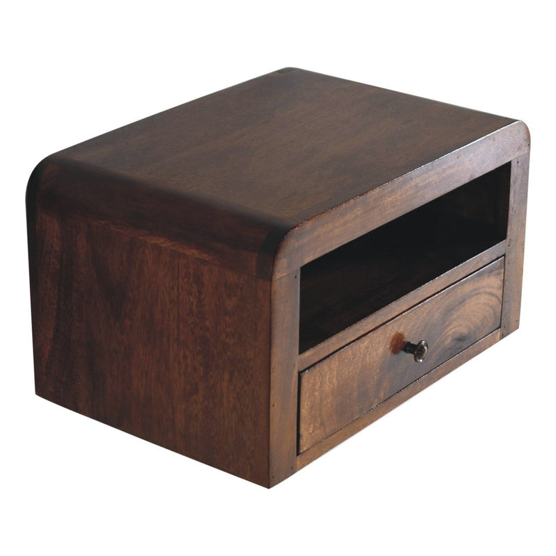 18" Wood One Drawer Floating Nightstand - Chestnut