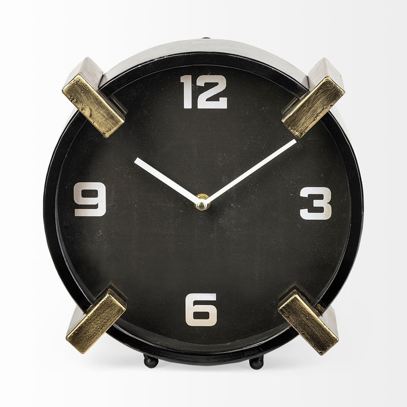 Stainless Table Clock - Black